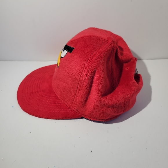 2012 RED ANGRY BIRDS Baseball Cap Hat Fuzzy Flatbill Adjustable Snapback. - Picture 2 of 7